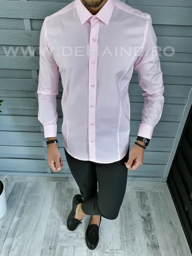 Camasa barbati roz slim fit B1357 W13-4.1.2.3